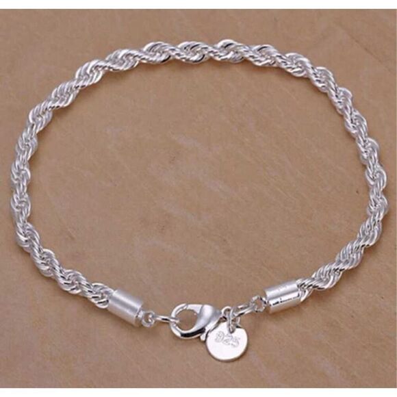 Silver Rope Bracelet - Picture 1 of 6